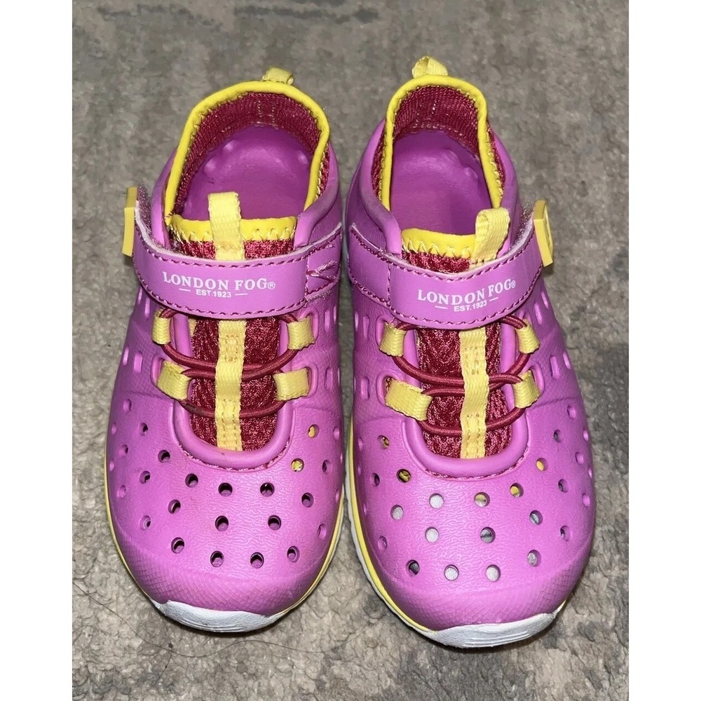 London Fog Mudpuppies Pool to Play Sneakers Pink Water Shoes Toddler Girls Sz 8